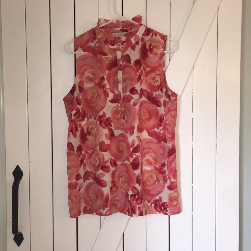 Loft Sleeveless Blouse, size Large
